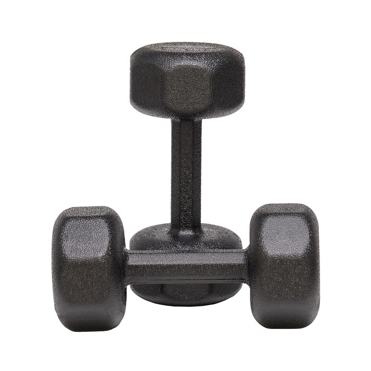 دمبل ۳کیلویی رنگ مشکی با روکش ترموپلاستیک