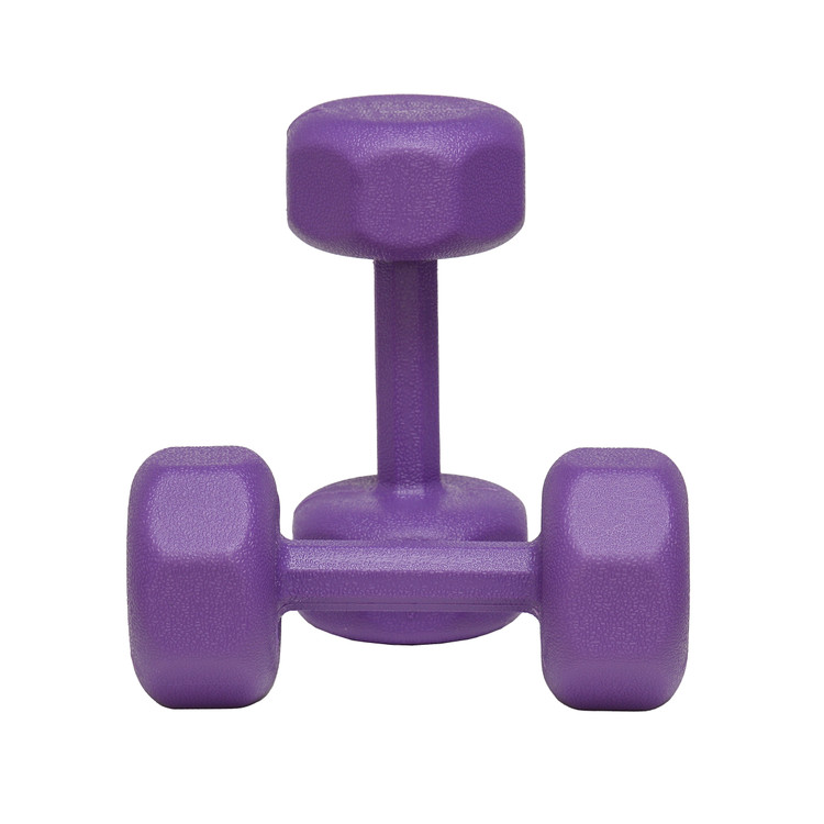 دمبل ۴کیلویی رنگ بنفش با روکش ترموپلاستیک